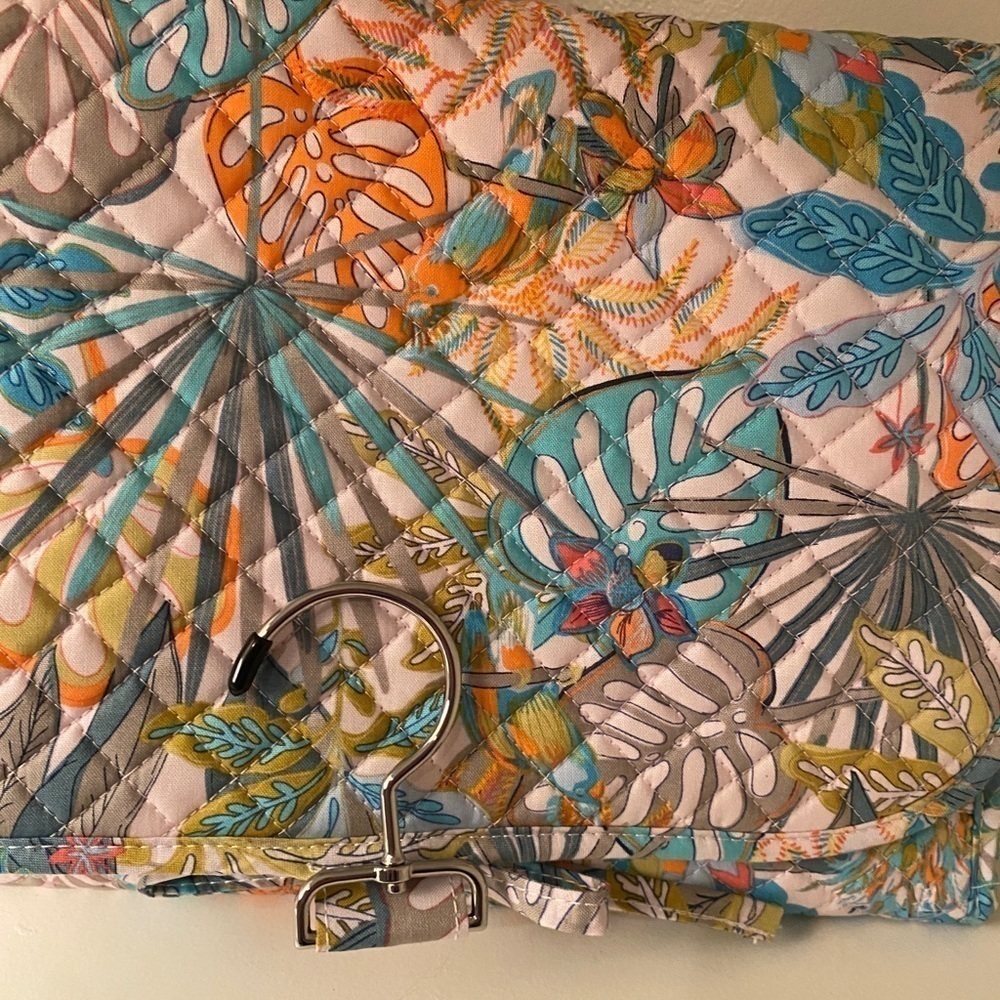 Vera Bradley Hanging Accessory Organizer Travel Bag Jewelry Rain Forest Canopy - Picture 4 of 14